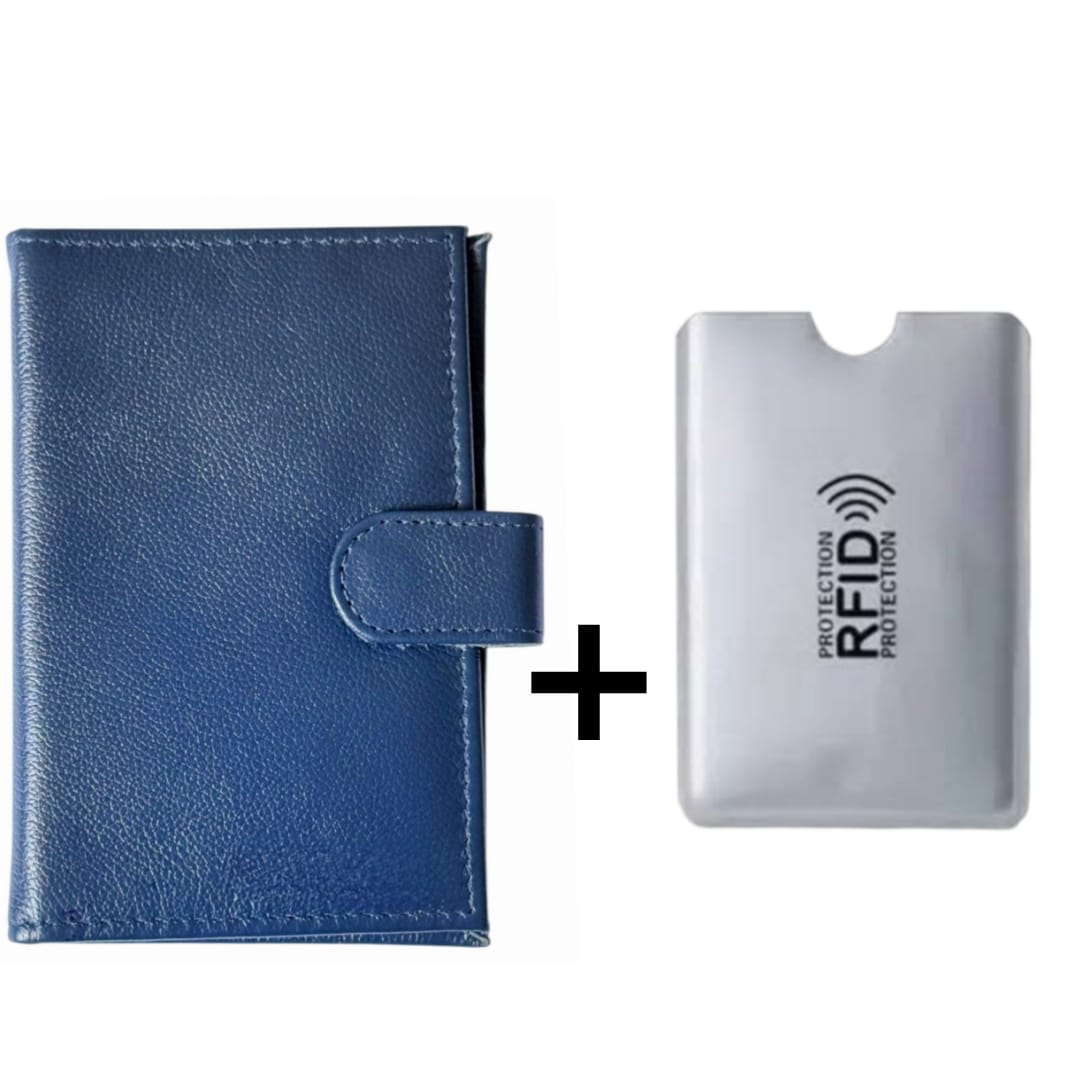 Kit porta passaporte + RFID bloqueador de sinal