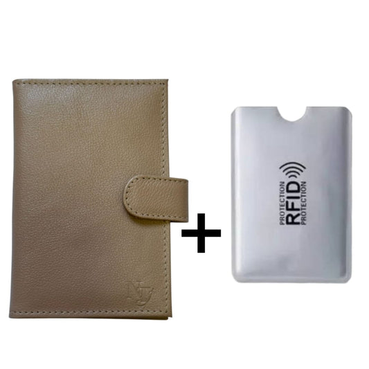 Kit porta passaporte + RFID bloqueador de sinal